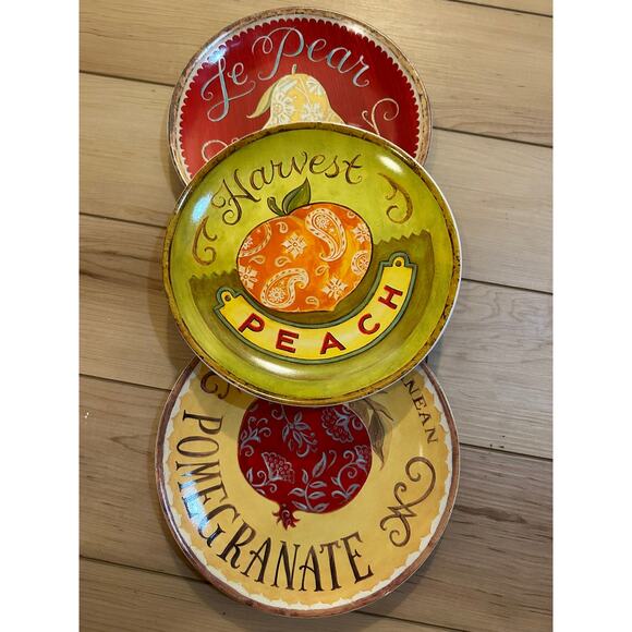 Oneida Angela Staehling Art in Motion ALA MODE 8 1/4" Salad Plates - Set of 3 - Picture 1 of 11